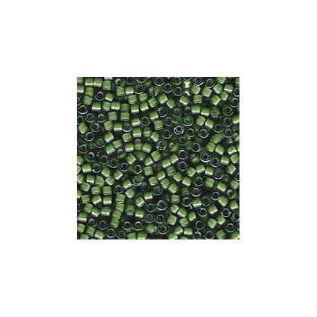 DB1786 Delica Miyuki 11/0 Green Tea/White Ins. Color Lined/AB, le tube de 7g  - 1