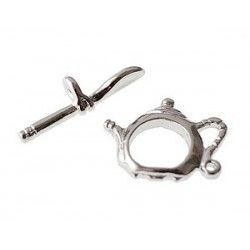 Toggle teapot 16x13mm SILVER COLOR