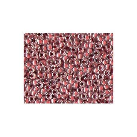 Rocailles Miyuki 8/0 0214 Crystal/Burnt Orange Inside Color Lined x10g  - 1