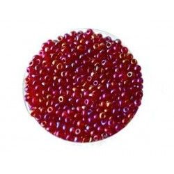 Seed beads 2mm RUBY AB x 12.5g