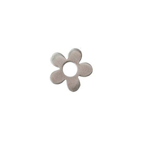 Intercalaire fleur trou central 12mm ARGENT 925  - 1