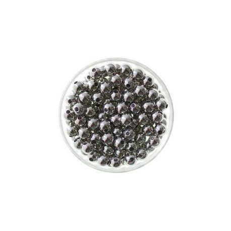 Perles métal rondes 3mm ARGENTÉ x10  - 1