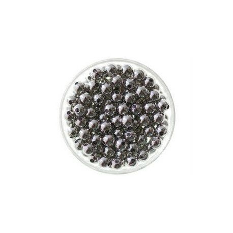 Perles métal rondes 3mm ARGENTÉ x10  - 1