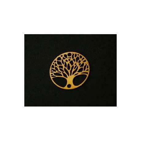 Laser cut arbre de vie 20mm DORÉ x2  - 1