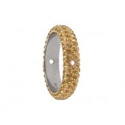 PavÃ© Ring two holes 85001 18.5mm CRYSTAL GOLDEN SHADOW