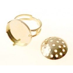 Ring fretworked top 20mm GOLD COLOR