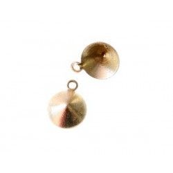 Stick-on support for strass 8mm GOLD COLOR x1