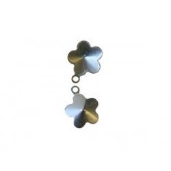 Stick-on support for flower 10mm SILVER COLOR x1