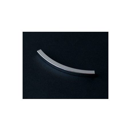 Tube courbé section carrée PM 70x5mm ARGENTÉ x1  - 1