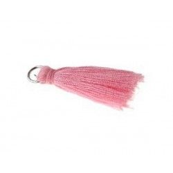 Pompon of threads with loop 25/30mm LIGHT PINK x1