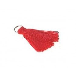 Pompon of threads with loop 25/30mm RED x1