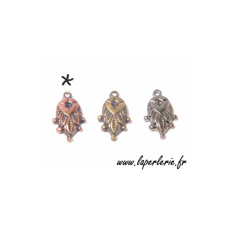 Breloque épi 14x8 mm CUIVRE  - 1