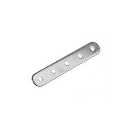 Barrette intercalaire 5 rangs 6x40mm ARGENTÉ x1  - 1