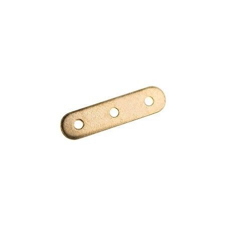 Barrette intercalaire 3 rangs 6x24mm DORÉ x1  - 1
