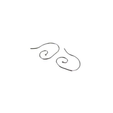 Crochets BO spirale h.16.5mm Argent 925 x2  - 1