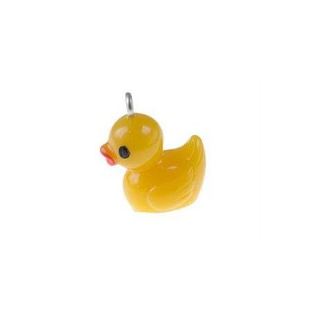 Petit canard résine 20x15mm ORANGÉ x1  - 1