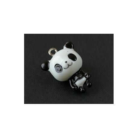 Petit panda résine 24x17mm NOIR/BLANC x1  - 1