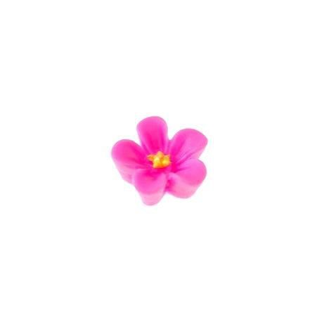 Fleur à coller polymère 12.5mm ROSE x2  - 1