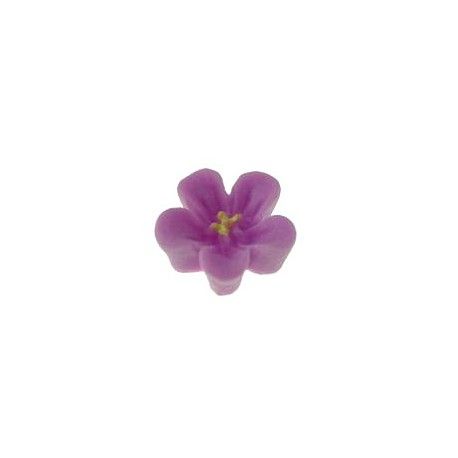 Fleur à coller polymère 12.5mm VIOLET x2  - 1