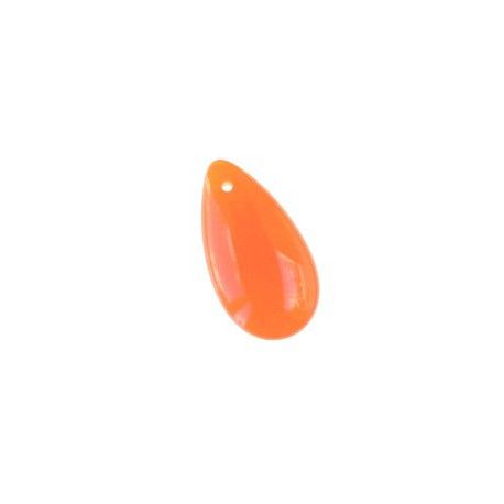 Goutte larme 22x12mm ORANGE OPAL x2  - 1