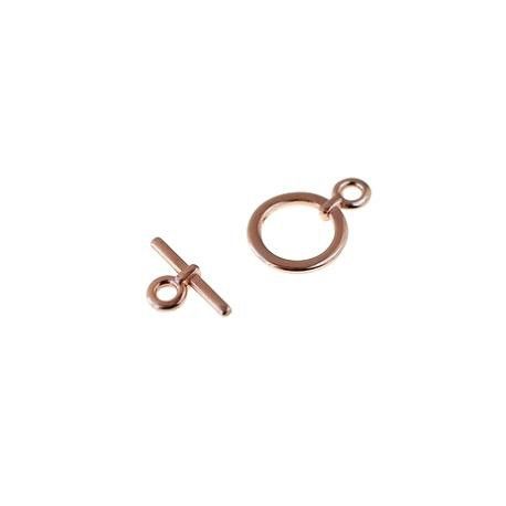 Fermoir rond + barre 16mm CUIVRE x1  - 1