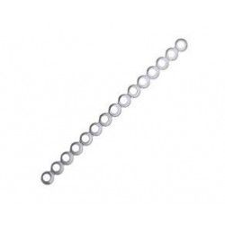 15 strands spacer 51x3,4mm SILVER COLOR x1
