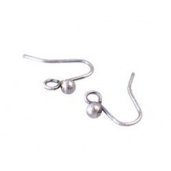 Earrings ball h.12mm OLD SILVER COLOR x4