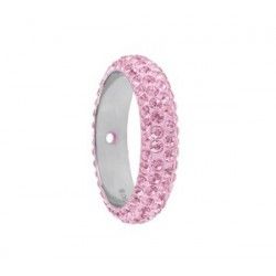 Pave thread ring 85001 2 holes 16.5mm LIGHT ROSE
