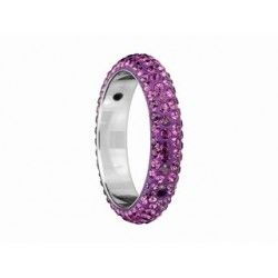 Pave thread ring 85001 2 holes 16.5mm AMETHYST