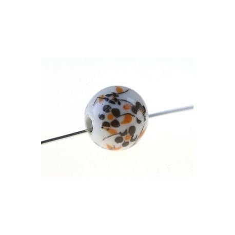 Porcelaine bouquet 10mm ORANGE x2  - 1