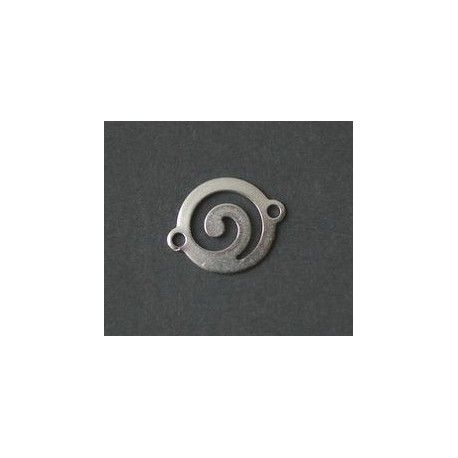 Intercalaire spirale 2 anneaux 13x16mm RHODIUM x1  - 1