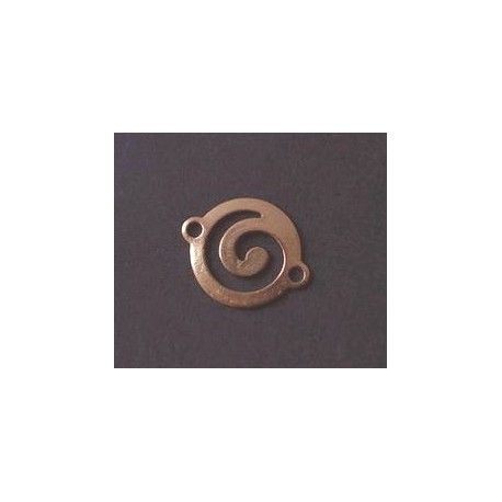 Intercalaire spirale 2 anneaux 13x16mm ROSE GOLD x1  - 1