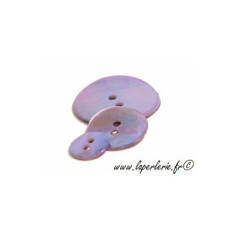 Bouton de nacre rond diam.12  LILAS  - 1
