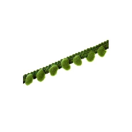 Ruban pompons 10mm OLIVINE x1m  - 1