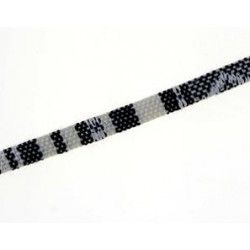 Ethnic flat lace 5mm BLACK/WHITEx50cm