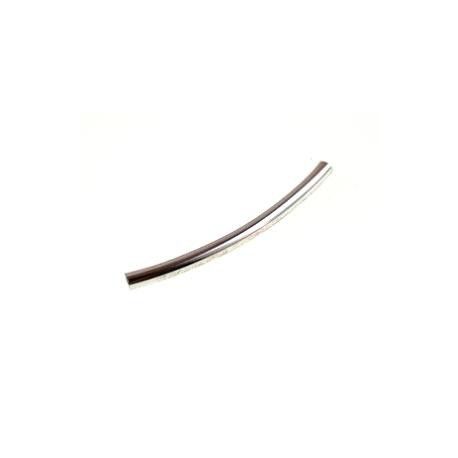 Tube courbé section ronde 41.5x3mm ARGENTÉ x2  - 1