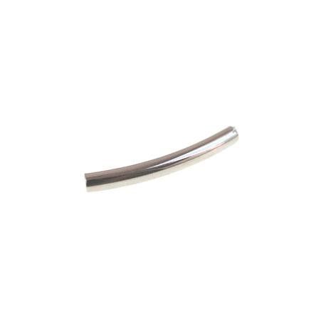 Tube courbé section ronde 25x3mm ARGENTÉ x10  - 1