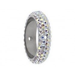 Pave thread ring 85001 2 holes 16.5mm CRYSTAL AB x1