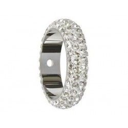 Pave thread ring 85001 2 holes 16.5mm CRYSTAL x1
