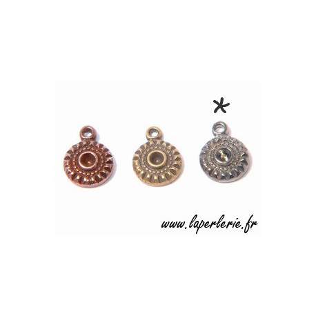 Breloque rond d. 7 mm ETAIN  - 1