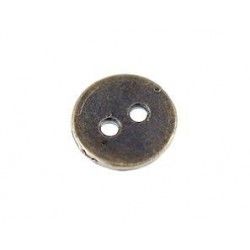 Round metal button 12.5mm OLD LATON COLOR x2