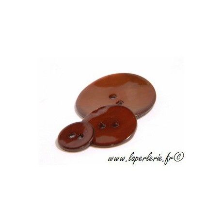 Bouton de nacre rond diam.12  SMOKED TOPAZ  - 1