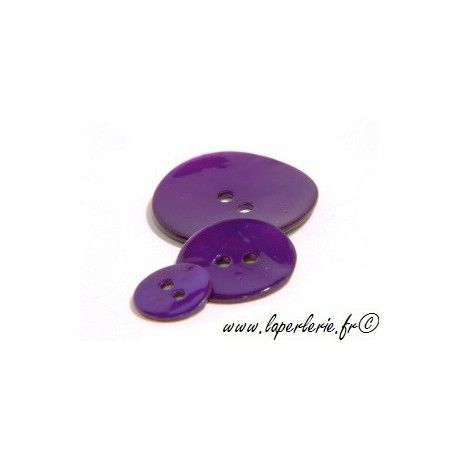Bouton de nacre rond diam.12 VIOLET  - 1
