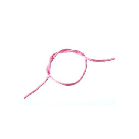 Lanière viscose 2mm ROSE BONBON x2m  - 1