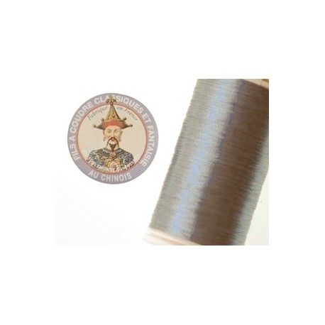 Fil au chinois métallisé n°40 GRIS x100m  - 1