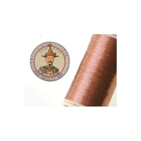 Fil au chinois métallisé n°40 CUIVRÉ x100m  - 1