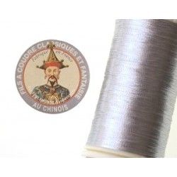 Metallized thread Fil au chinois nÂ°40 SILVER COLOR x100m
