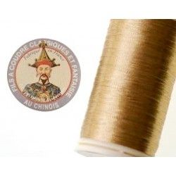 Metallized thread Fil au chinois nÂ°40 OLD GOLD COLOR x100m