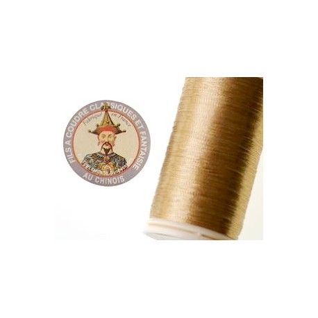 Fil au chinois métallisé n°40 DORÉ VIEILLI x100m  - 1
