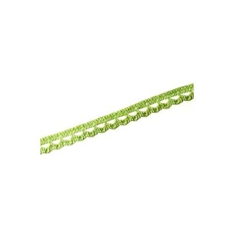 Dentelle croquets 9mm VERT ANIS x1m  - 1